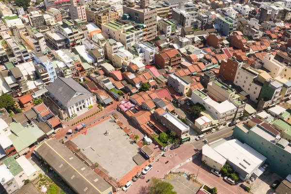 ルカン 2019年10月18日 彰化市ルカン町の旧市街地の空中風景 — ストック写真