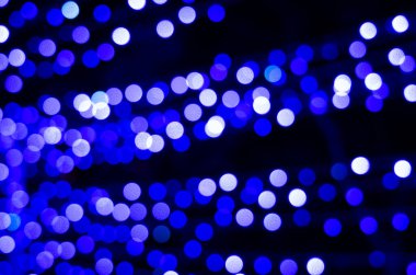 Geceleyin kopyalama alanı ile aydınlatılmış bokeh arkaplanı