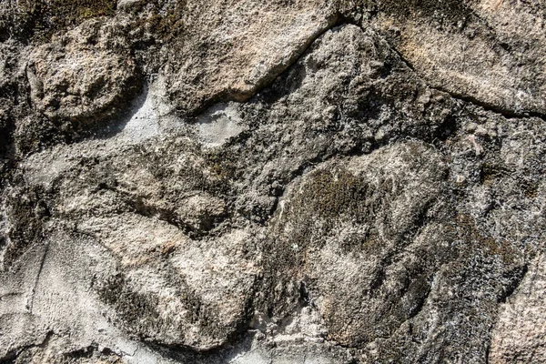 Weathered Gray Rock Stone Wall Good Texture — Stock Photo, Image