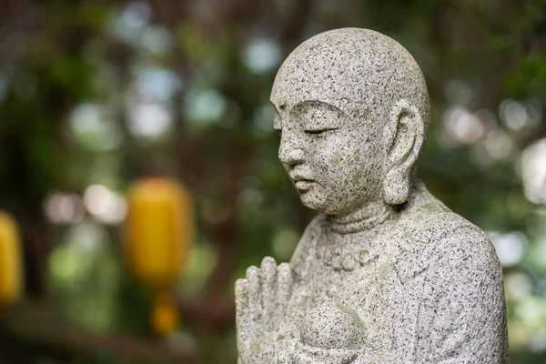 Kamienna Statua Earth Store Bodhisattva Ogrodzie — Zdjęcie stockowe