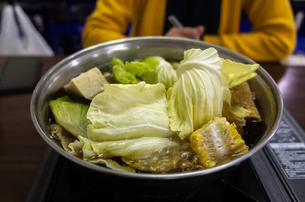 Svamp Varm Gryta Restaurang Puli Nantou Taiwan — Stockfoto