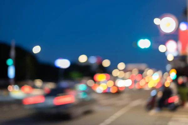 Abstrakter Hintergrund Mit Ampel Der Nacht — Stockfoto