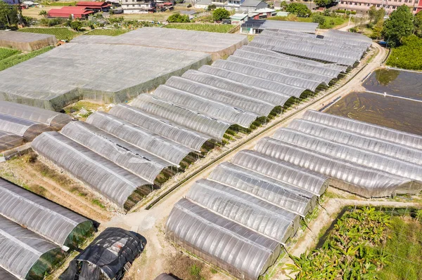 Vista Aérea Del Invernadero Municipio Puli Nantou Taiwán — Foto de Stock