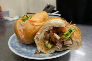 Tayvan 'da ünlü bir Vietnam sandviçi.