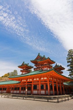 heian jingu yeşil çatı türbe Binası.
