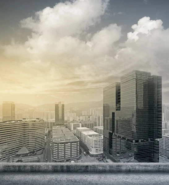 Hong kong ciudad skyline — Foto de Stock