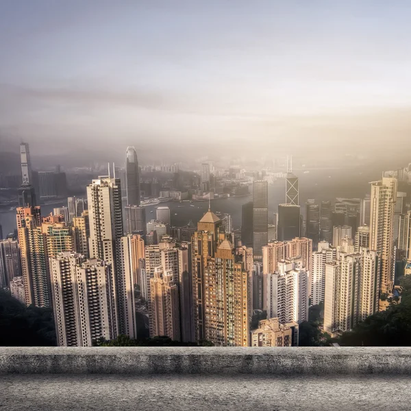 香港城市的天际线 — 图库照片