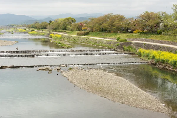 Landskapet i Kamogawa – stockfoto