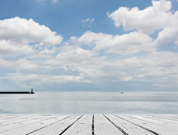 海とデスク テーブル — ストック写真