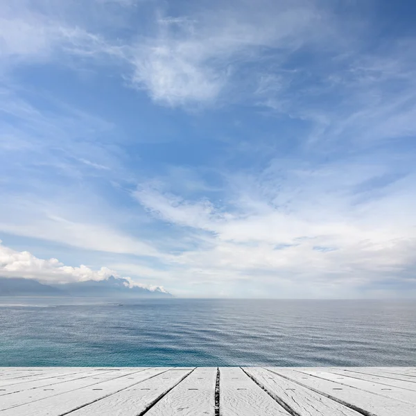 Sea and desk table — Stock Photo, Image