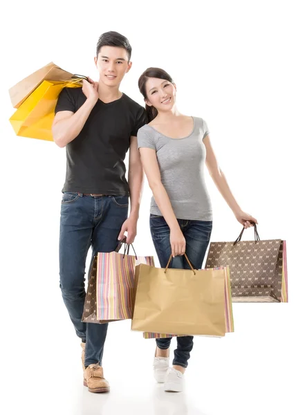 Asian couple shopping — Stock Photo, Image