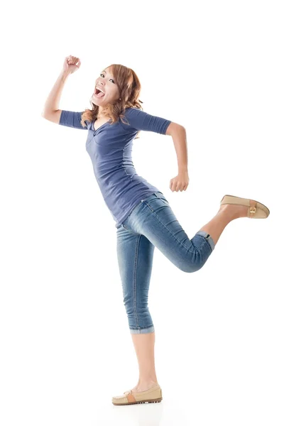 Excited Asian young girl — Stock Photo, Image