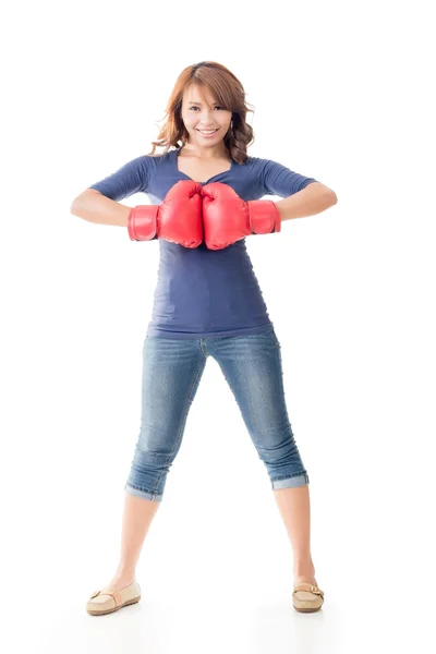 Fighting girl concept — Stock Photo, Image