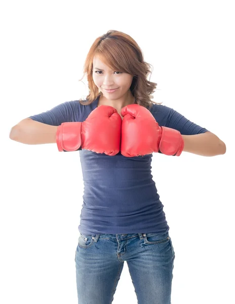 Fighting girl concept — Stock Photo, Image