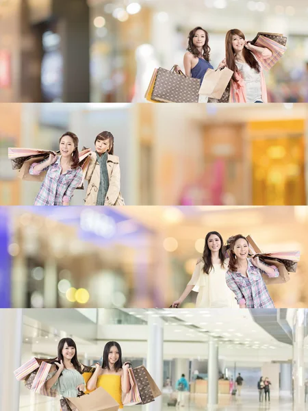 Asiatisk kvinna shopping — Stockfoto