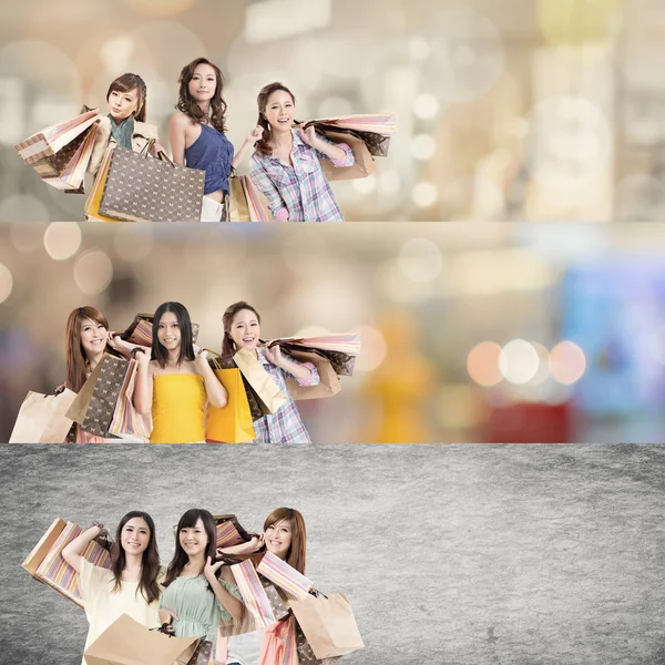 Aziatische vrouw winkelen — Stockfoto