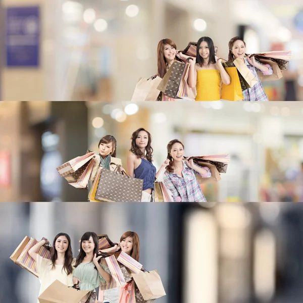 Asiática mujer compras — Foto de Stock