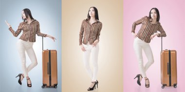 seyahat konsepti ile Asya Güzeli