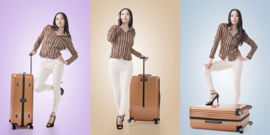 seyahat konsepti ile Asya Güzeli