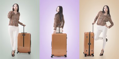 seyahat konsepti ile Asya Güzeli