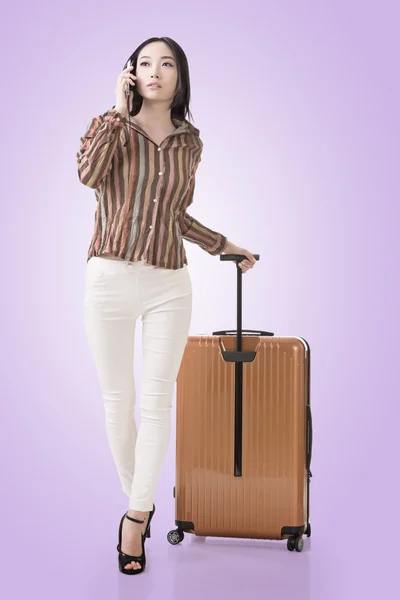 Viajar mujer asiática — Foto de Stock