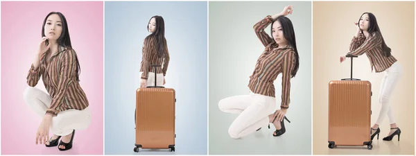 Utazási koncepció ázsiai szépség — Stock Fotó