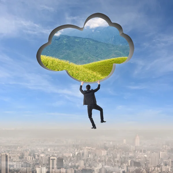 Climb to the cloud — Stock Photo, Image