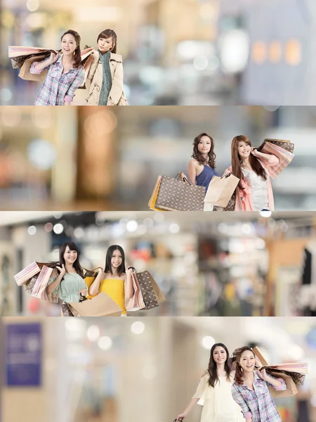 亚洲女人购物 — 图库照片