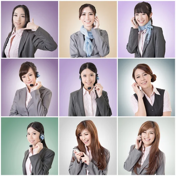 Podnikání žena mluví — Stock fotografie