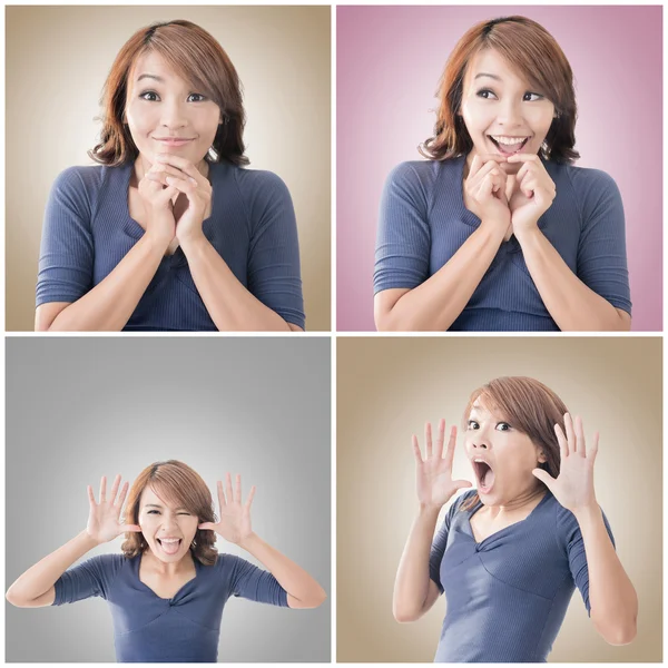 Asijská žena tvář — Stock fotografie