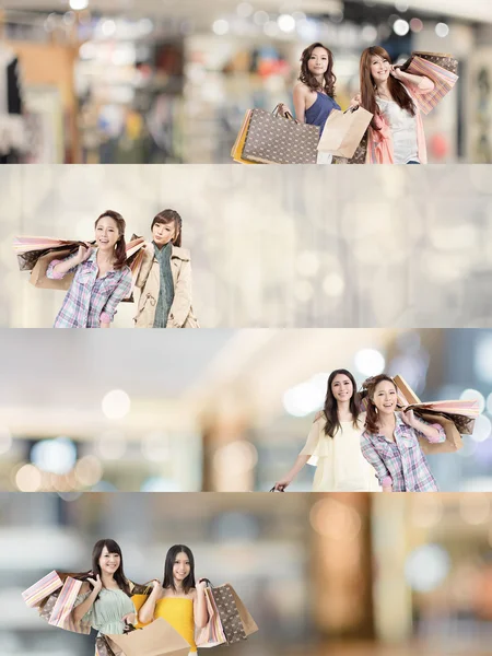 Asyalı kadın alışveriş