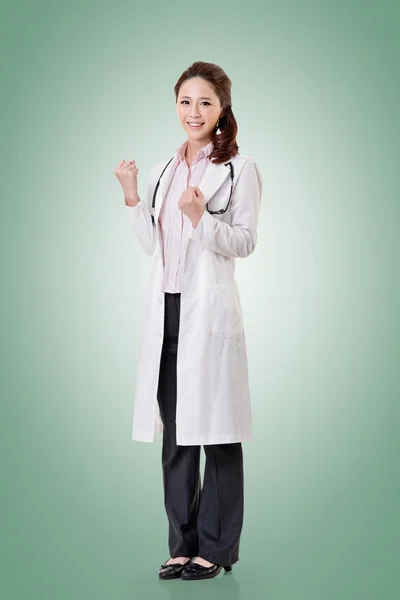 Cheerful Asian doctor — Stock Photo, Image