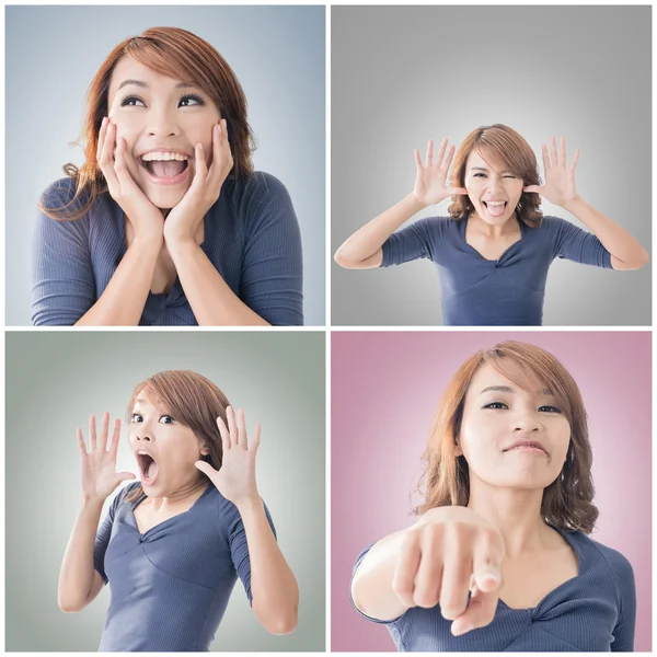 Asiatico donna faccia — Foto Stock