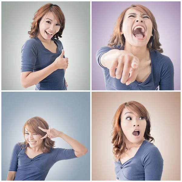 Mujer asiática cara — Foto de Stock