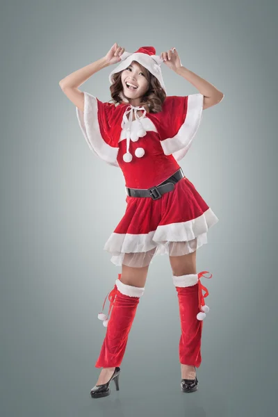 Çekici Noel lady — Stok fotoğraf