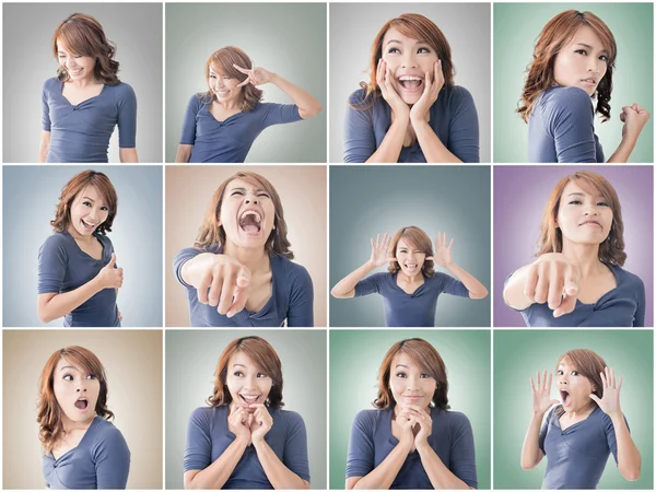 Mujer asiática cara — Foto de Stock