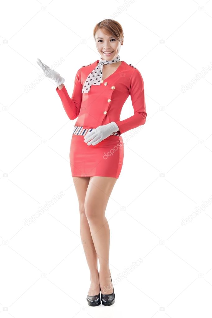 Asian flight attendant