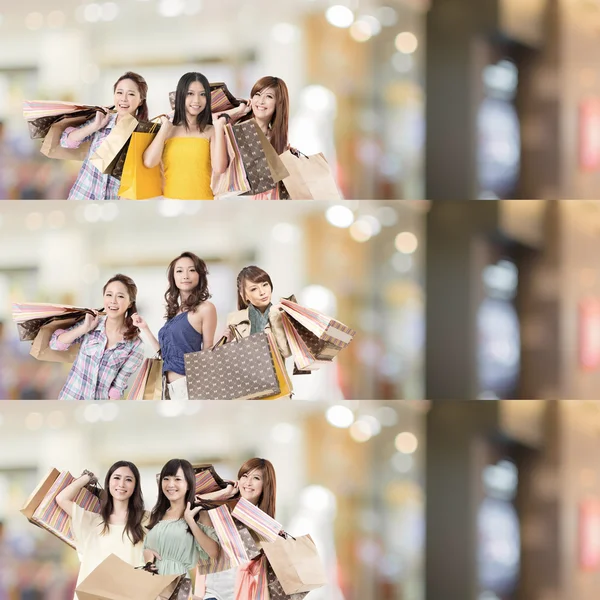 Asiática mujer compras — Foto de Stock