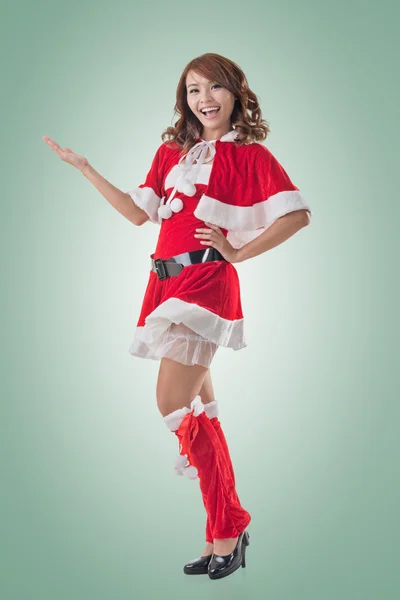 Christmas girl introduce — Stock Photo, Image