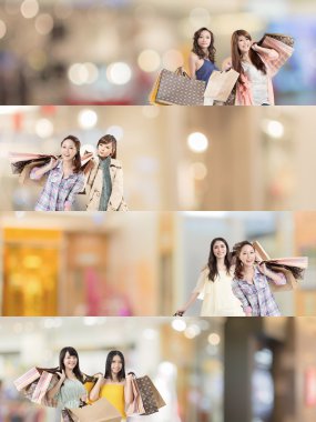 Asyalı kadın alışveriş