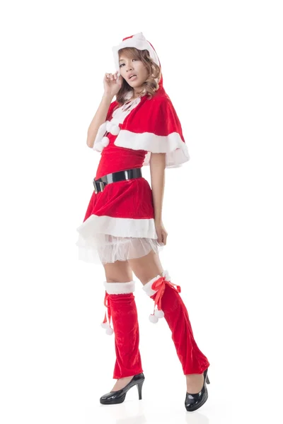 Sexig Christmas flicka för Asian — Stockfoto