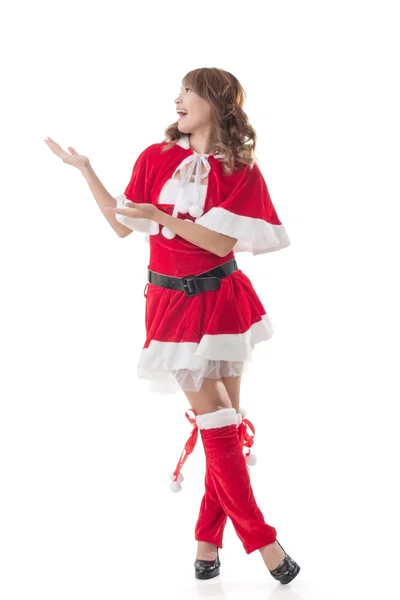 Christmas girl introduce — Stock Photo, Image