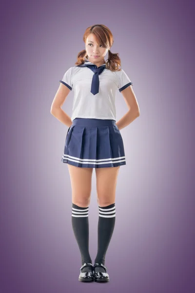 Japanese style school girl in sailor suit