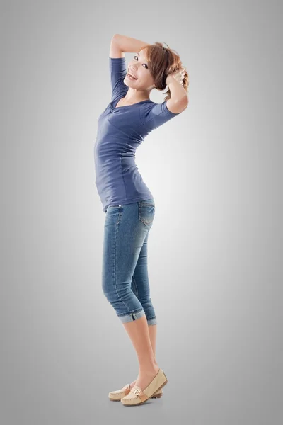 Excited Asian young girl — Stock Photo, Image