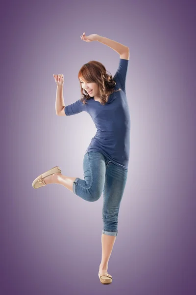 Excited Asian young girl — Stock Photo, Image