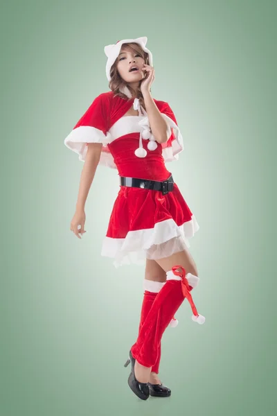 Sexy Christmas girl of Asian — Stock Photo, Image
