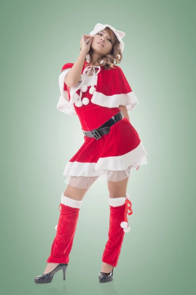 Menina de Natal sexy de asiático — Fotografia de Stock