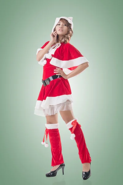 Sexy Kerst meisje van Aziatische — Stockfoto