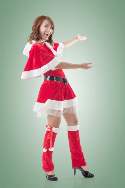 Kerstmis meisje introduceren — Stockfoto