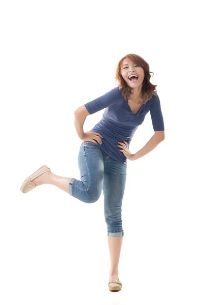 Excited Asian young girl Stock Picture